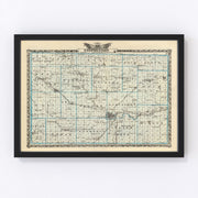 Stephenson County Vintage Map 1876