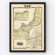 Rock Island County Vintage Map 1876