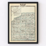 Henry County Vintage Map 1876