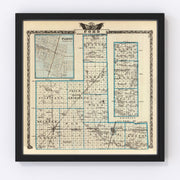 Ford County Vintage Map 1876