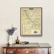 Vintage Map of Livingston County, Illinois 1876
