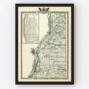 Henderson County Vintage Map 1876