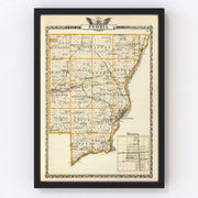 Peoria County Vintage Map 1876