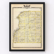 Hancock County Vintage Map 1876