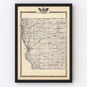 Adams County Vintage Map 1876