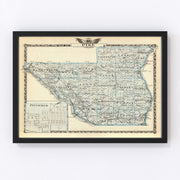 Pike County Vintage Map 1876