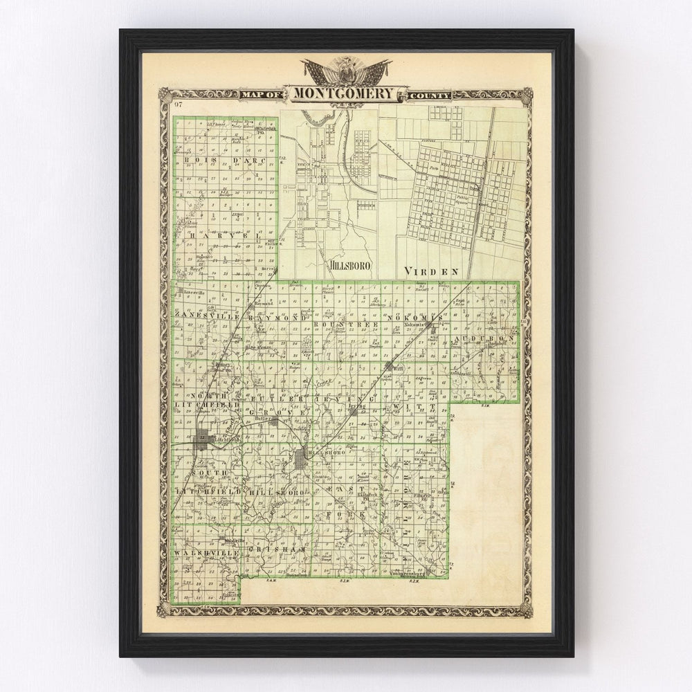 Montgomery County Vintage Map 1876