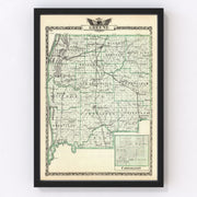Greene County Vintage Map 1876