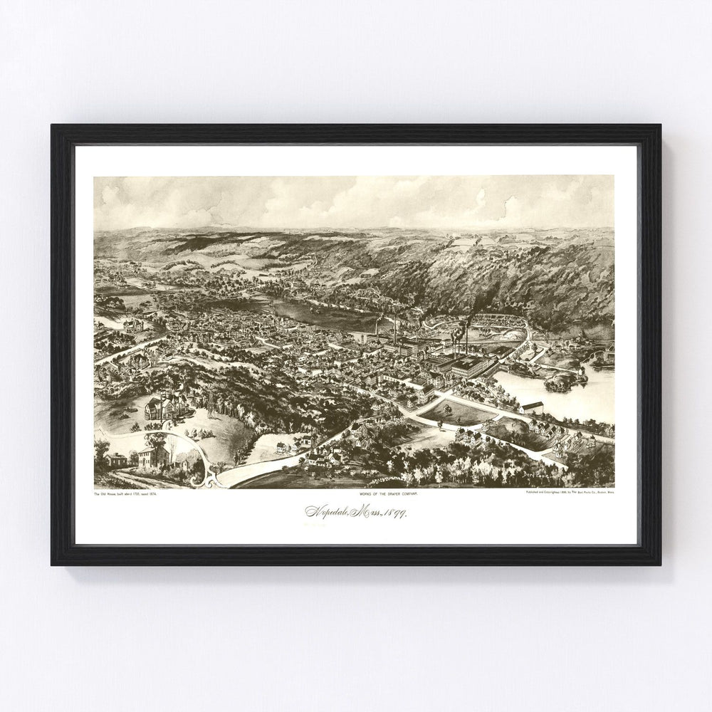 Hopedale Vintage Map 1899