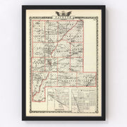 Fayette County Vintage Map 1876