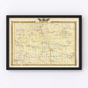 Wayne County Vintage Map 1876
