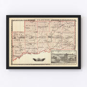 Clinton County Vintage Map 1876