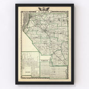 St. Clair County Vintage Map 1876