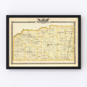 Washington County Vintage Map 1876