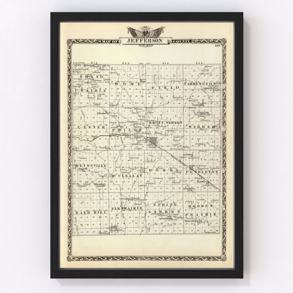 Jefferson County Vintage Map 1876