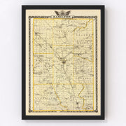 Hamilton County Vintage Map 1876