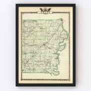 White County Vintage Map 1876
