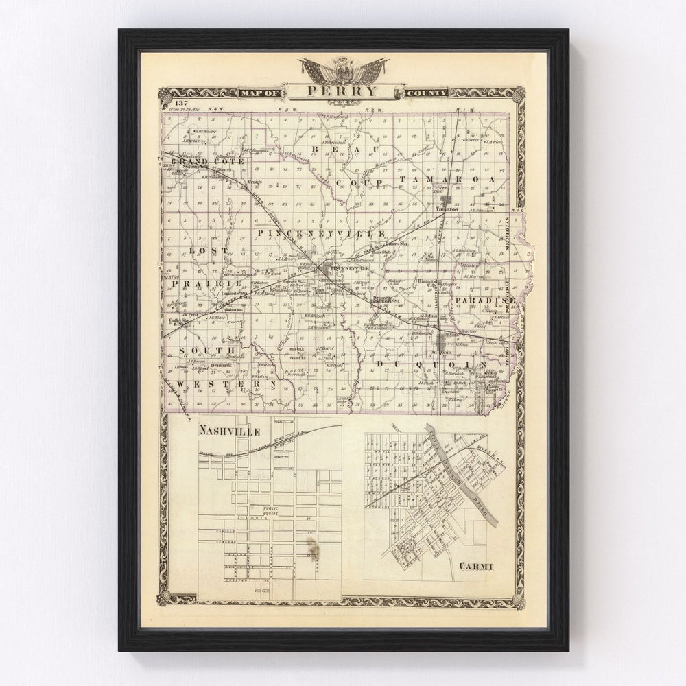 Perry County Vintage Map 1876
