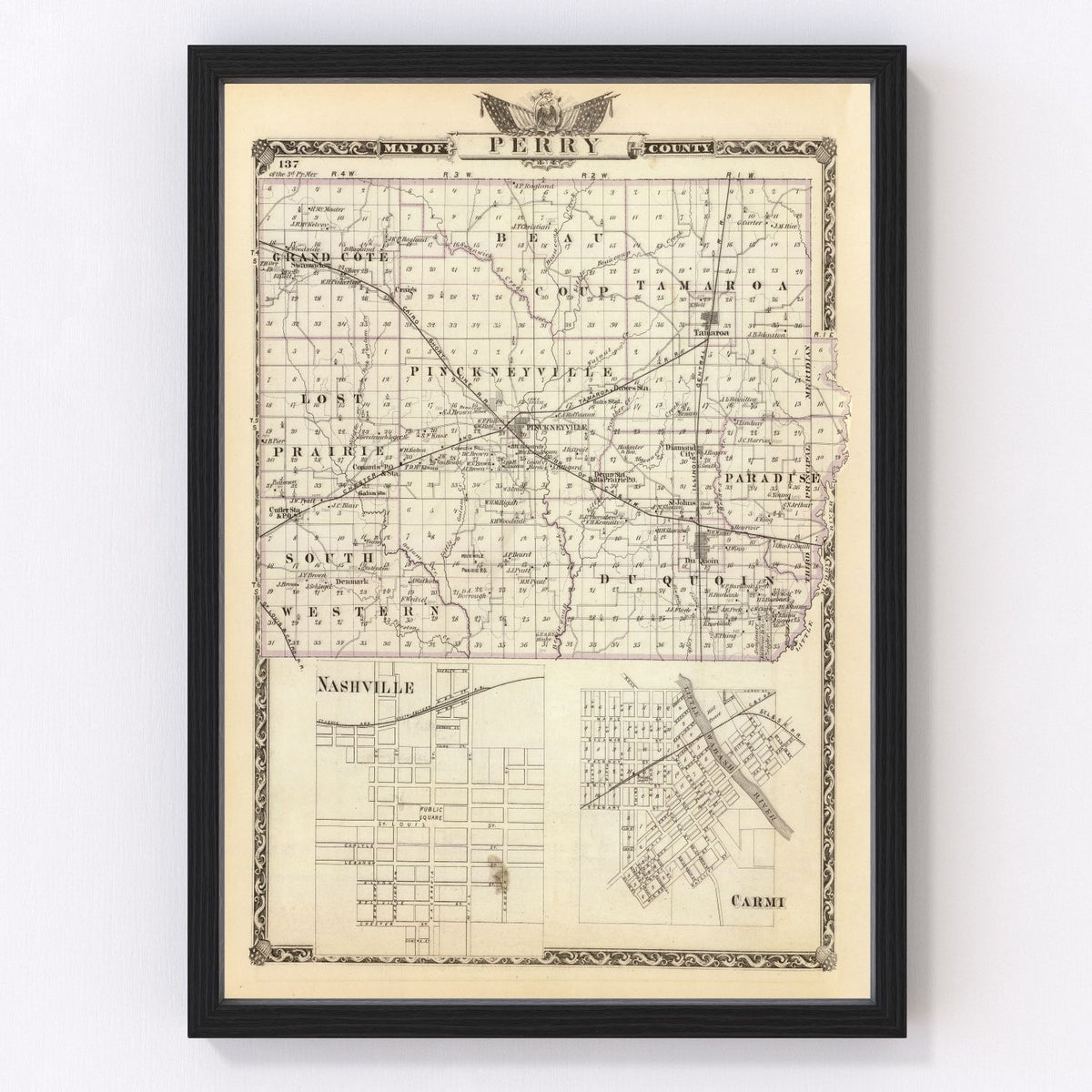 Perry County Vintage Map 1876
