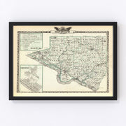 Randolph County Vintage Map 1876