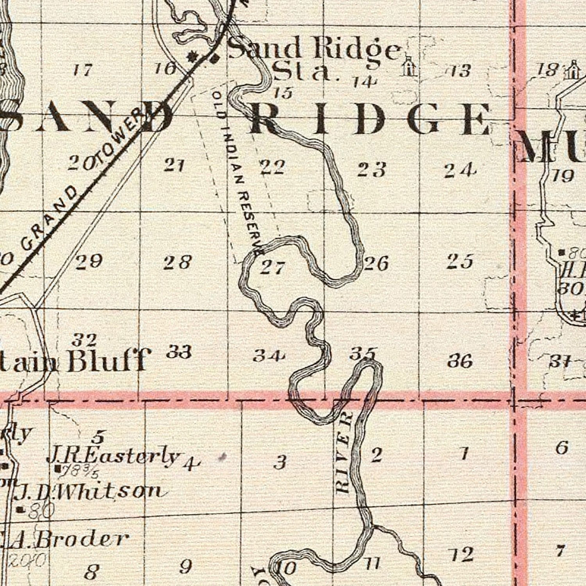 Restored historic details from the 1876 county map of Jackson County, Illinois