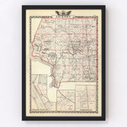 Jackson County Vintage Map 1876