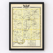 Johnson County Vintage Map 1876