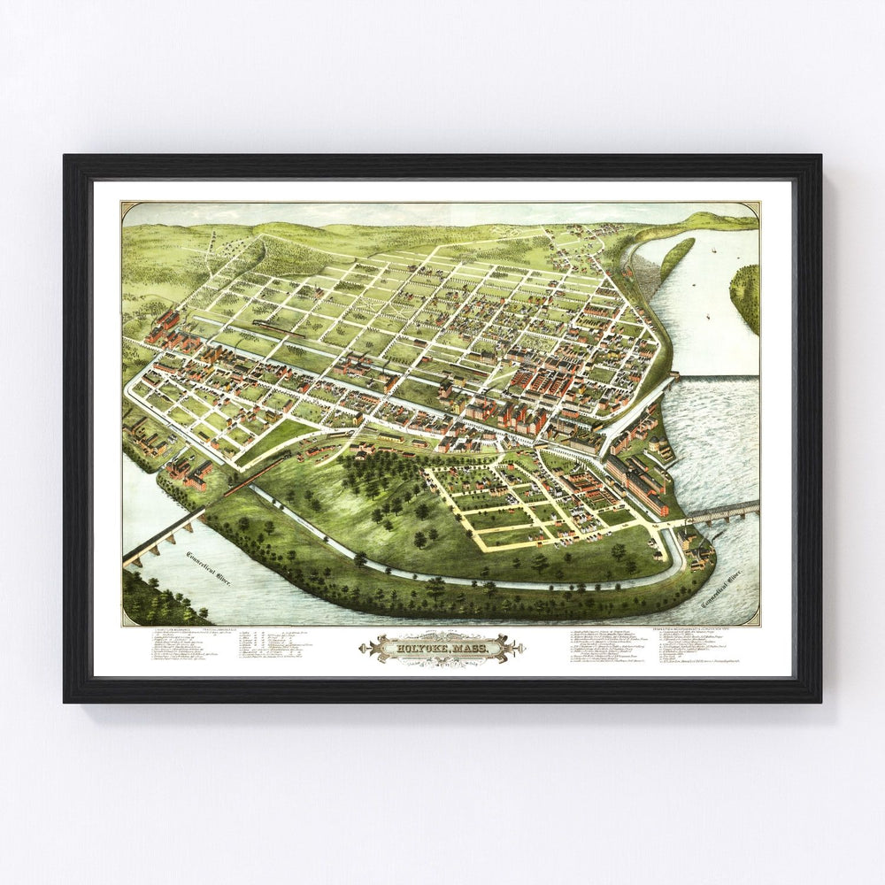 Holyoke Vintage Map 1877