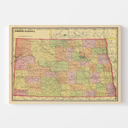 map of North Dakota