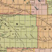 old North Dakota map