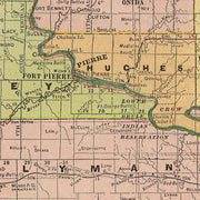 old South Dakota map