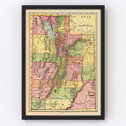 Utah Vintage Map 1909