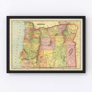 Oregon Vintage Map 1909