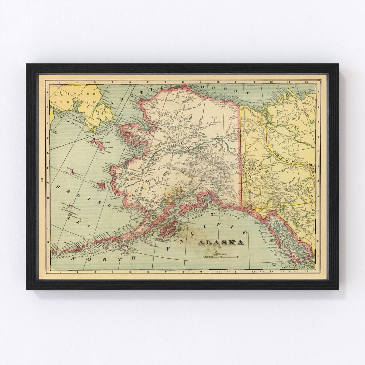 Alaska Vintage Map 1909