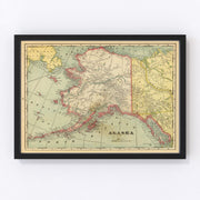 Alaska Vintage Map 1909