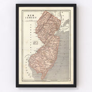 New Jersey Vintage Map 1842