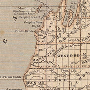 old Michigan map