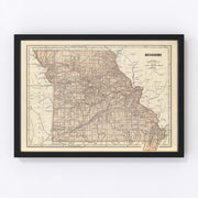 Missouri Vintage Map 1842