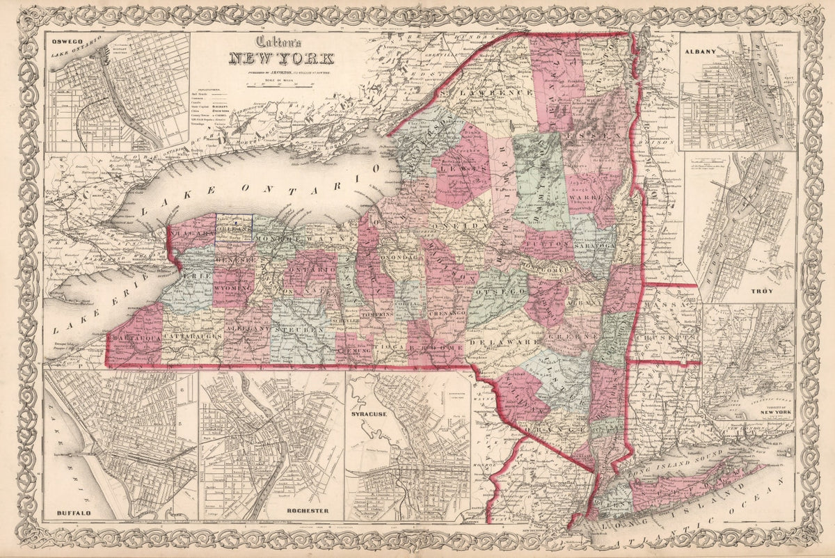 Preview of Vintage Map of New York 1861