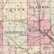 old Michigan map