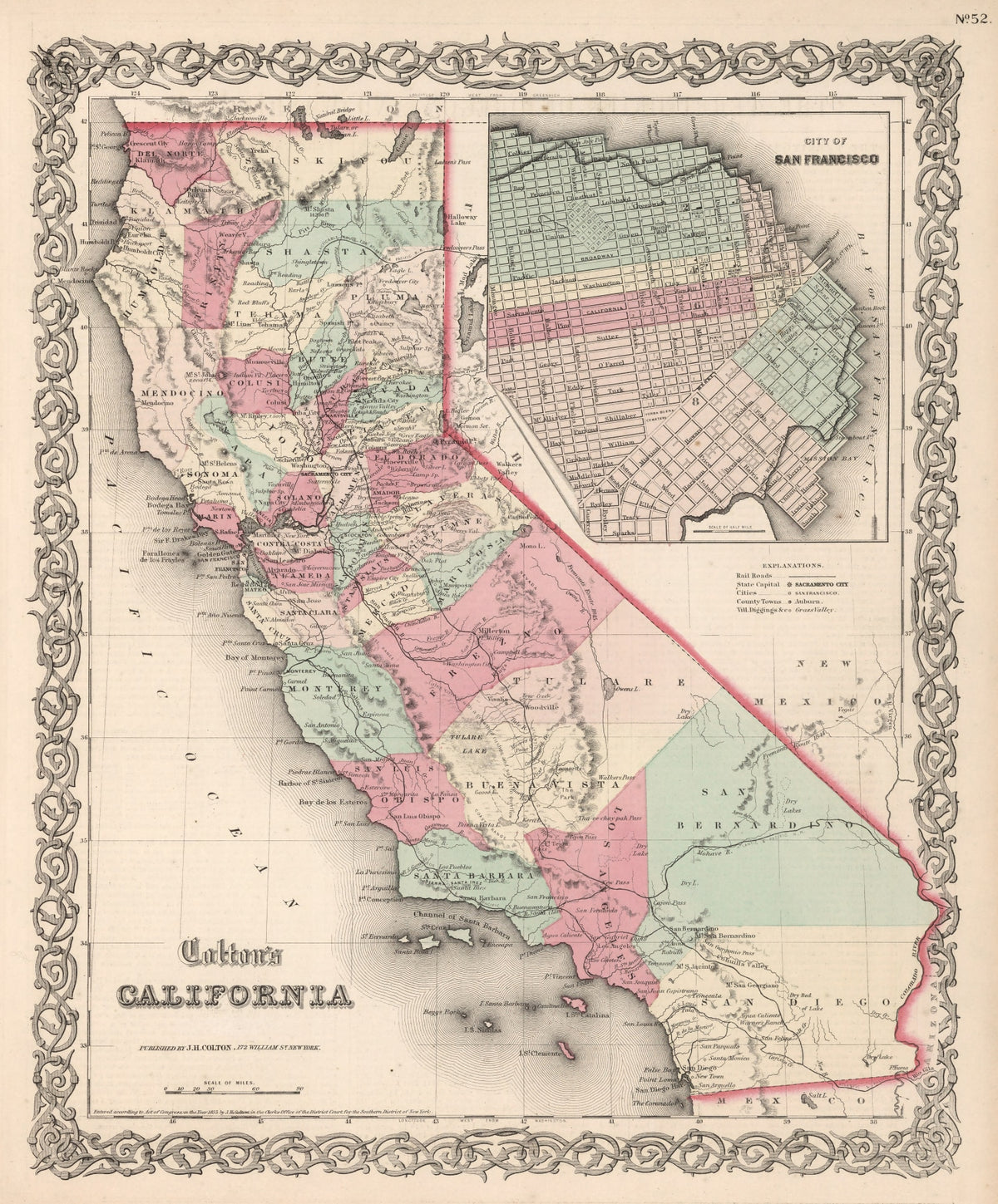 Preview of Vintage Map of California 1861