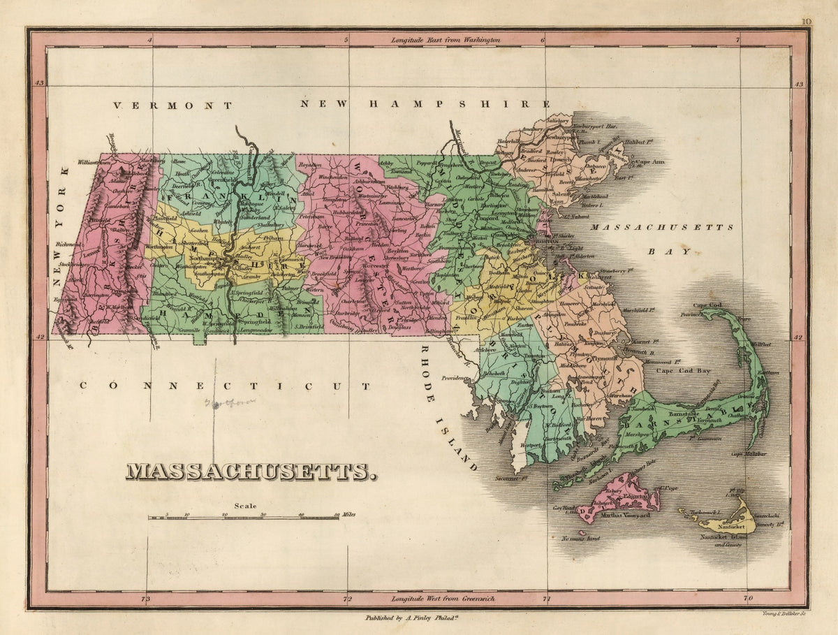 Preview of Vintage Map of Massachusetts 1824