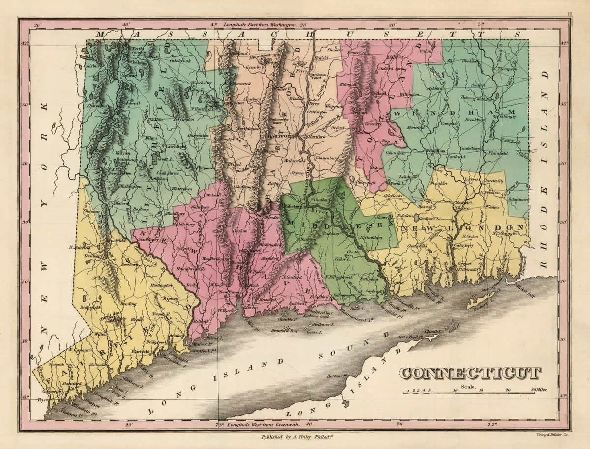 Preview of Vintage Map of Connecticut 1824