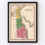 Delaware Vintage Map 1824