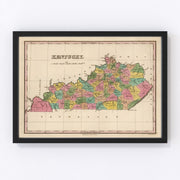 Kentucky Vintage Map 1824