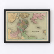 Boston Vintage Map 1838