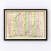 Detroit Vintage Map 1890