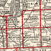 old Michigan map