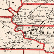 old South Dakota map