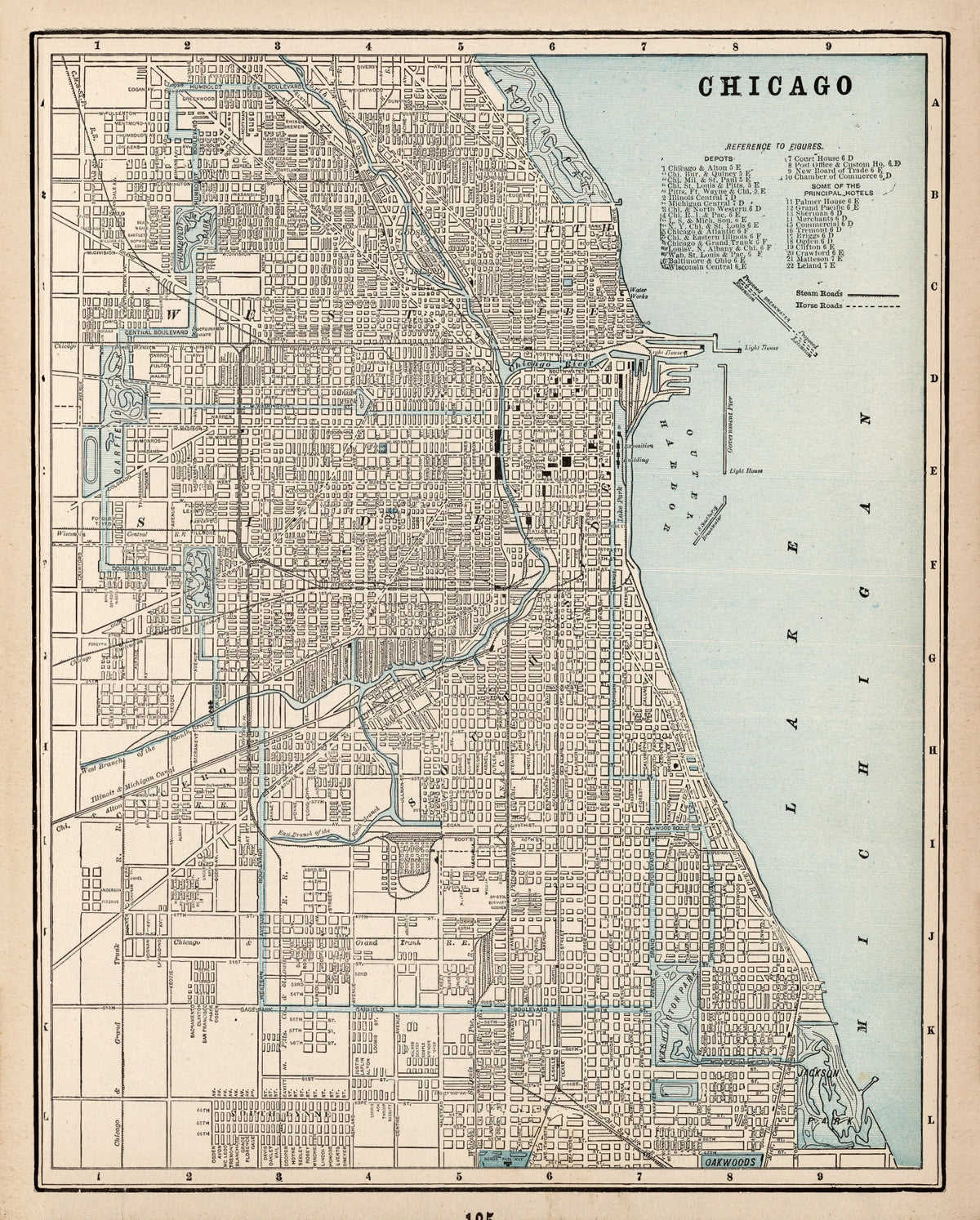 Preview of Vintage Map of Chicago, Illinois 1893